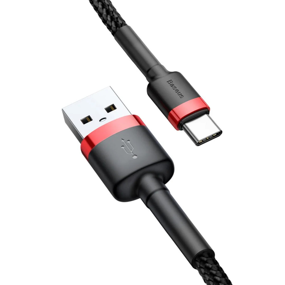 Zástrčka USB A - zástrčka USB-C 1m CATKLF-B91 Červený+čierny kábel Baseus