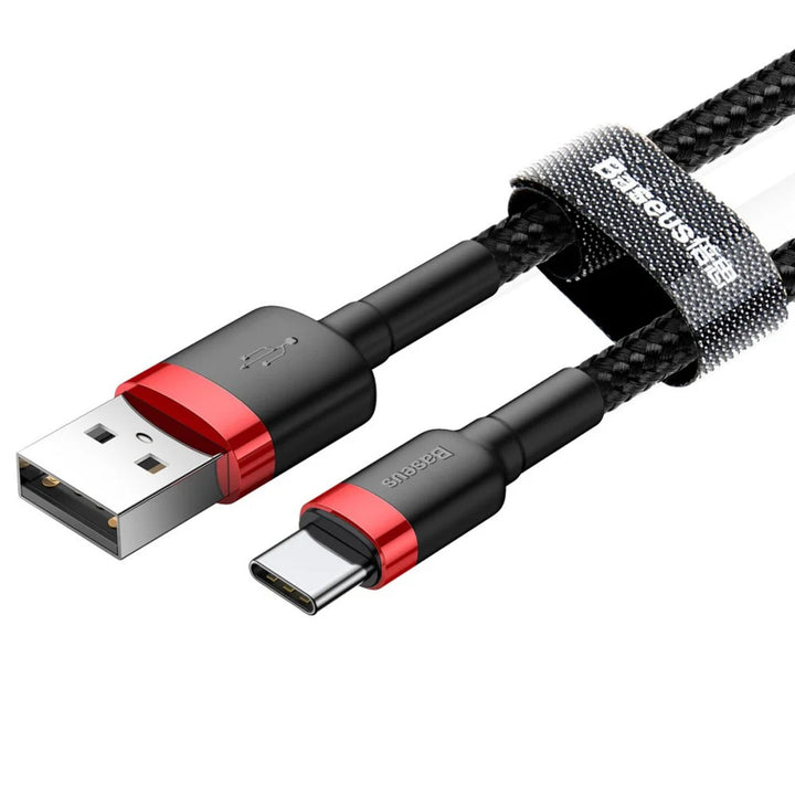 Zástrčka USB A - zástrčka USB-C 1m CATKLF-B91 Červený+čierny kábel Baseus