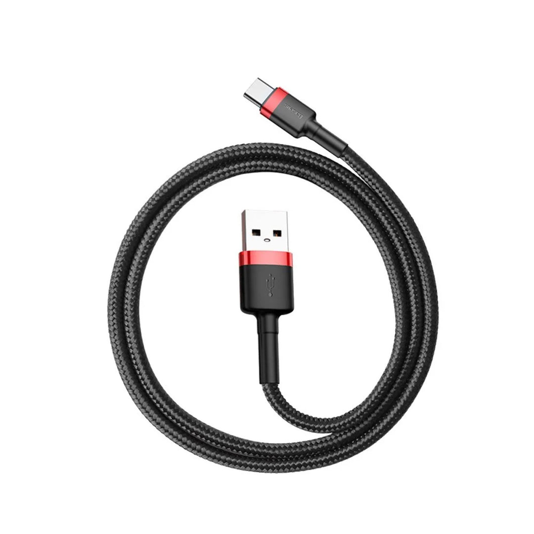 Zástrčka USB A - zástrčka USB-C 1m CATKLF-B91 Červený+čierny kábel Baseus