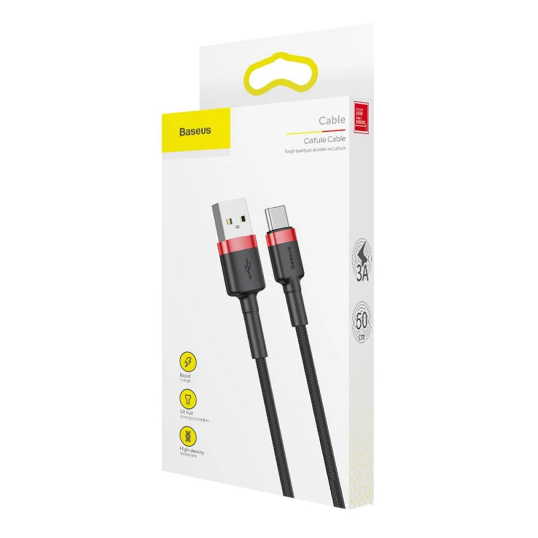 Zástrčka USB A - zástrčka USB-C 1m CATKLF-B91 Červený+čierny kábel Baseus