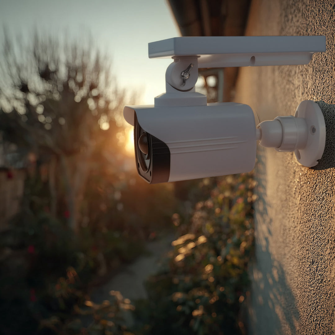 Solárna atrapa kamery, blikajúca LED dióda, snímač pohybu, LED osvetlenie, bezplatná nálepka, SOL1800S