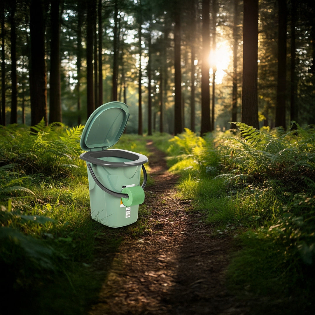 Turistická toaleta GreenBlue GB320GG 19L - zelená / šedá