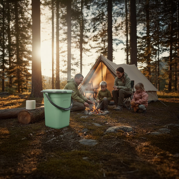 Turistická toaleta GreenBlue GB320GG 19L - zelená / šedá