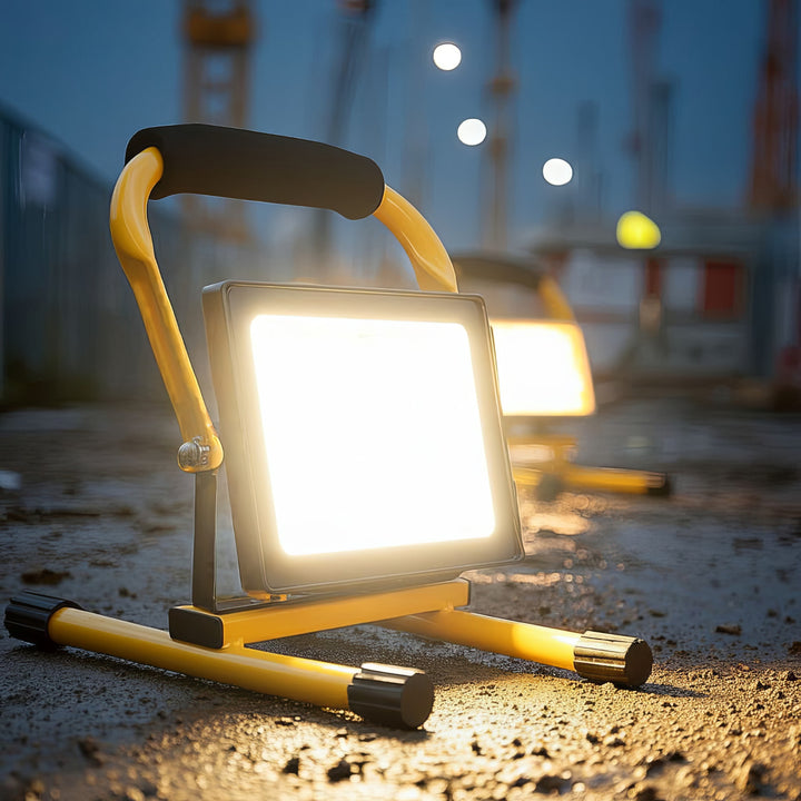 Maclean MCE632 Žltý podlahový stojan pre Maclean LED reflektor Oceľový nastaviteľný uhol MCE550/650 MCE652