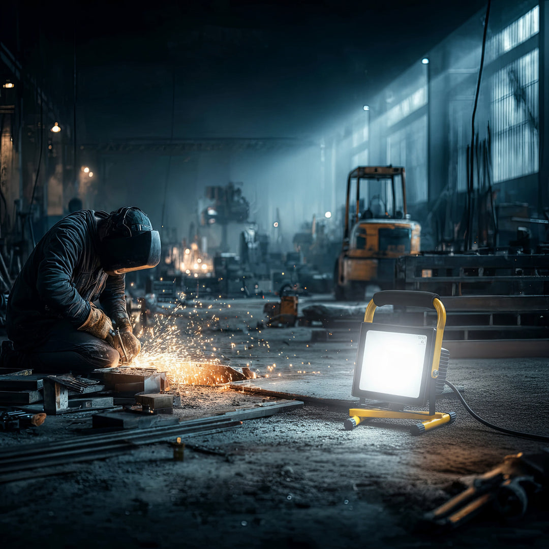 Podlahový stojan pre LED reflektor pracovné svetlo statív reflektor stojan konštrukcia reflektor statív otočný oceľ (pre MCE550 / MCE650)