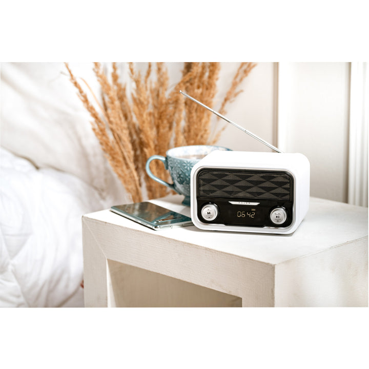 Rádio FM Bluetooth 1800 mAh SD USB MP3 AUX LCD Adler AD 1185