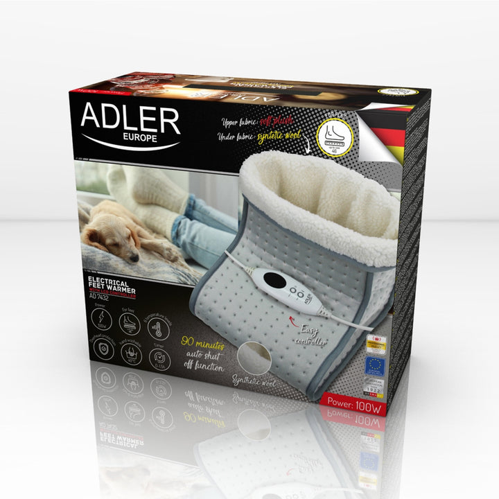 Elektrický ohrievač nôh s diaľkovým ovládaním LCD Adler AD 7432