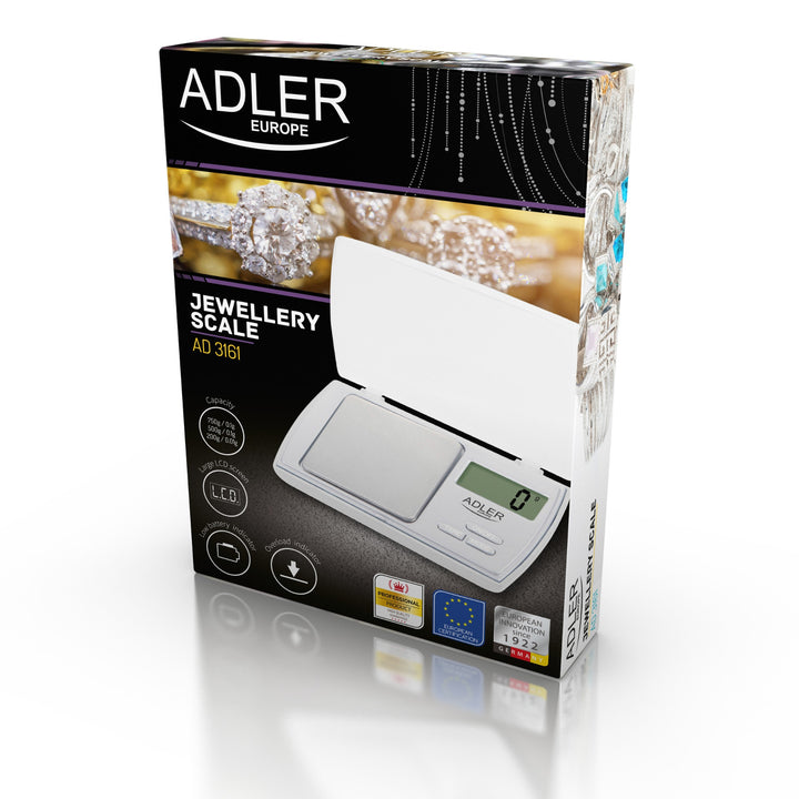 Presná váha Adler AD 3161 s prehľadným LCD displejom