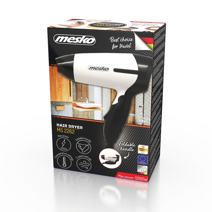 Mesko MS 2262 Cestovný sušič so sklopnou rukoväťou 1000W