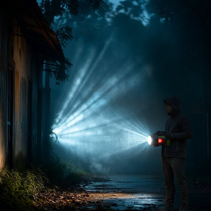 LED baterka 3v1 Maclean, funkcia powerbanky, 3 režimy svietenia, 5W XM-L-T6, studená biela 6500K, 3,7V 3x18650, 4500mAh, MCE345