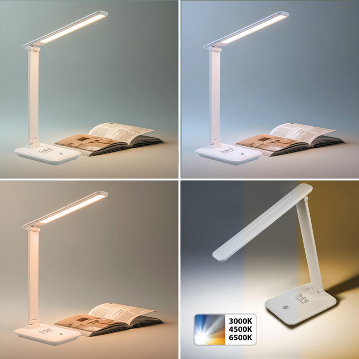 Stmievateľná stolová LED lampa Stolová lampa 9W s indukčnou nabíjačkou Qi