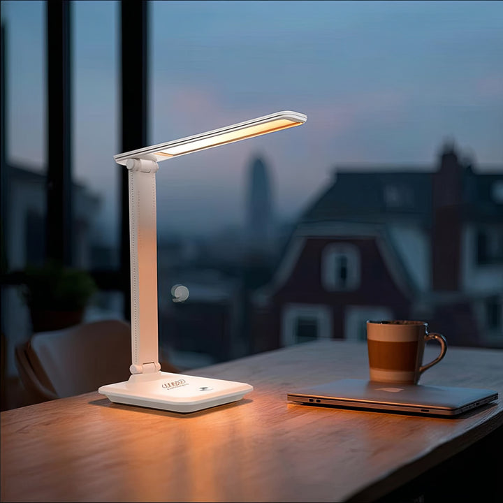 Stmievateľná stolová LED lampa Stolová lampa 9W s indukčnou nabíjačkou Qi