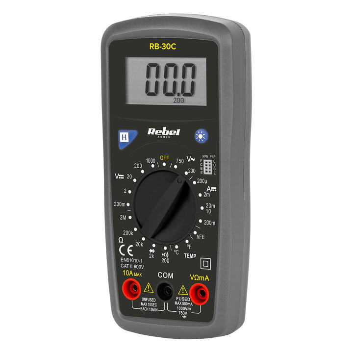 Presný univerzálny digitálny merací prístroj Rebel RB-30C