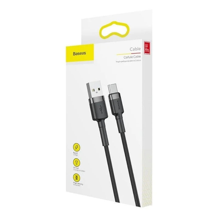 Kábel USB - USB-C 3 m Baseus Cafule CATKLF-UG1 Quick Charge 2A kábel na rýchle nabíjanie
