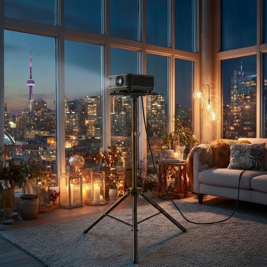 Prenosný stojan Maclean, pre projektor, z ocele, výškovo nastaviteľný, 1,2-1,7 m, MC-953