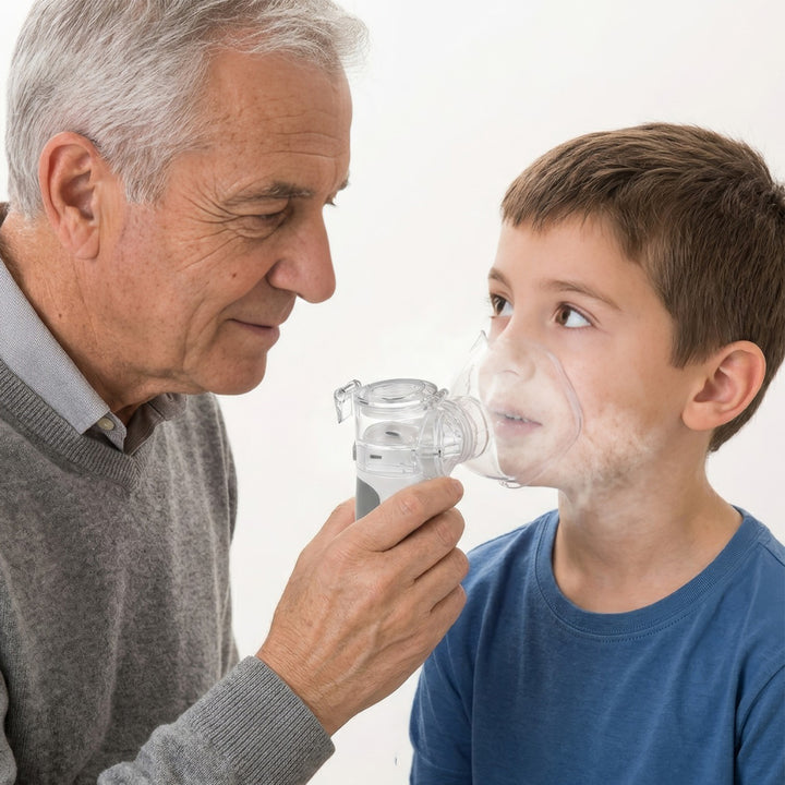 Prenosný inhalátor pre deti a dospelých Tichý inhalátor Nebuliser Dve masky Náustok Nebuliser Set USB Dobíjateľný Kompaktný