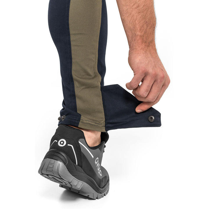 TUBBOS nohavice do pása v tmavomodrej/olivovej farbe, veľkosť 48