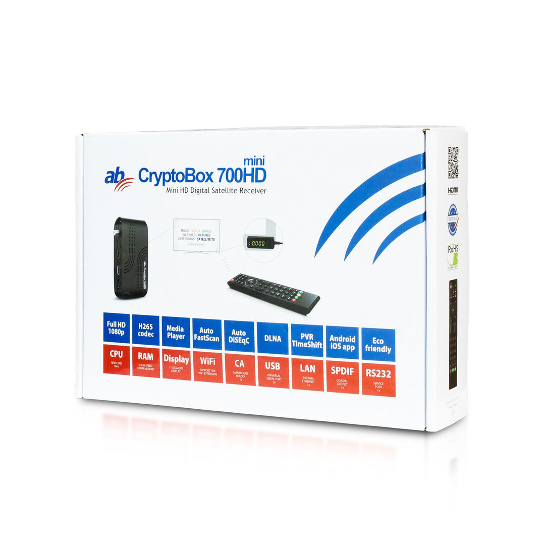 AB CryptoBox 700HD mini Full HD 1080p H.265 HEVC prijímač