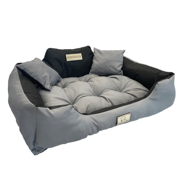 Veľký pelech pre psov, mačky 75 x 65 Tmavo šedá - Kingdog veľkosť M
