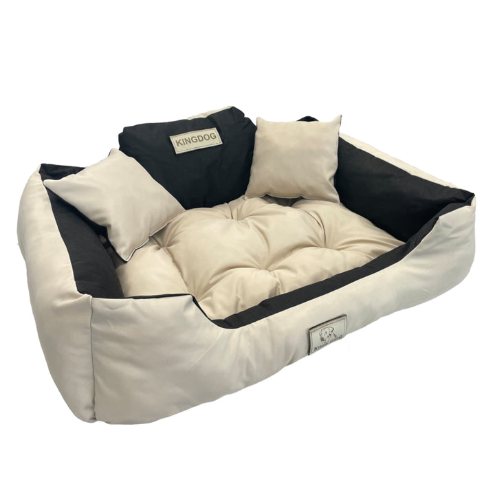 Veľký pelech pre psov, mačky 75 x 65 Béžová - Kingdog veľkosť M