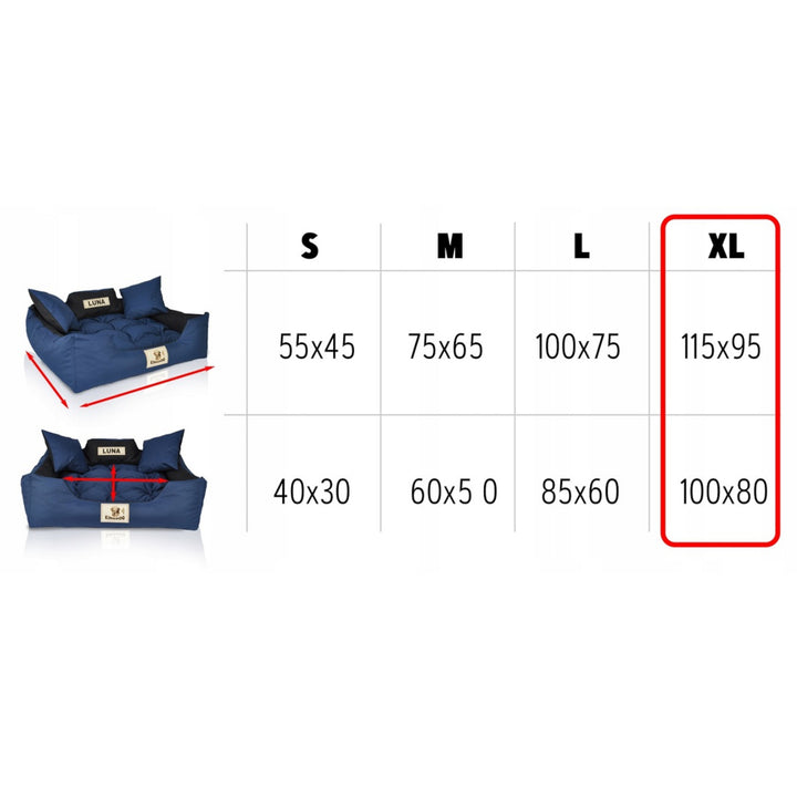 Veľký pelech pre psov, mačky 115 x 95 Svetlosivá - Kingdog veľkosť XL