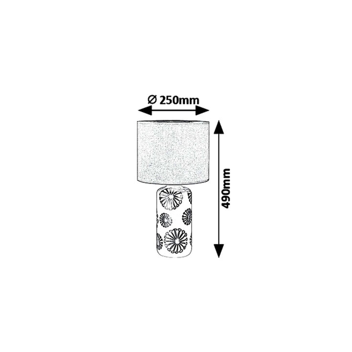 Stolová lampa Ginger, stolová E27 1x MAX 60W, strieborná/šedá