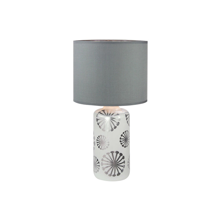 Stolová lampa Ginger, stolová E27 1x MAX 60W, strieborná/šedá