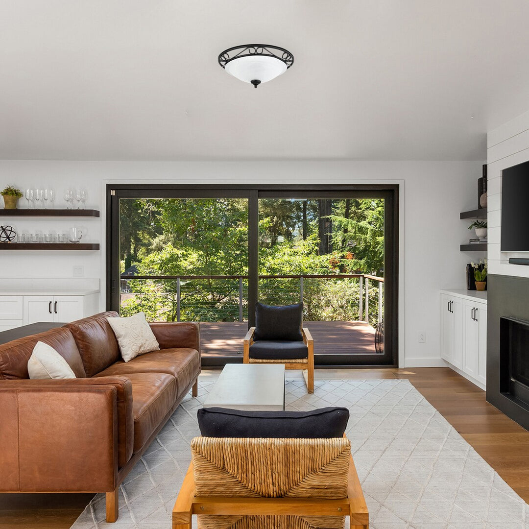 Svietidlo Athen stropnéD37 E27 2x60W matné čierne