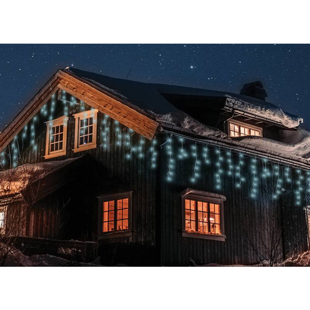 Svetelná girlanda ML51Z 60 icicles 300 Led 8m studená biela IP44