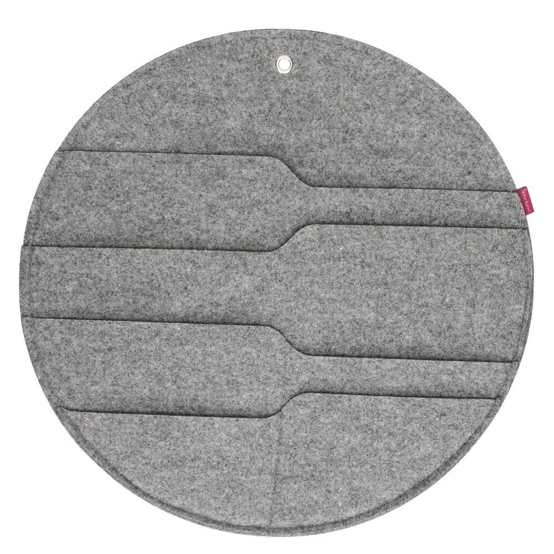 Bertoni plstený nástenný organizér Circle XL priemer 45 cm - sivý, 4 vrecká