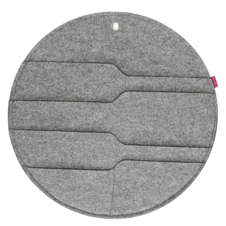 Bertoni plstený nástenný organizér Circle XL priemer 45 cm - sivý, 4 vrecká