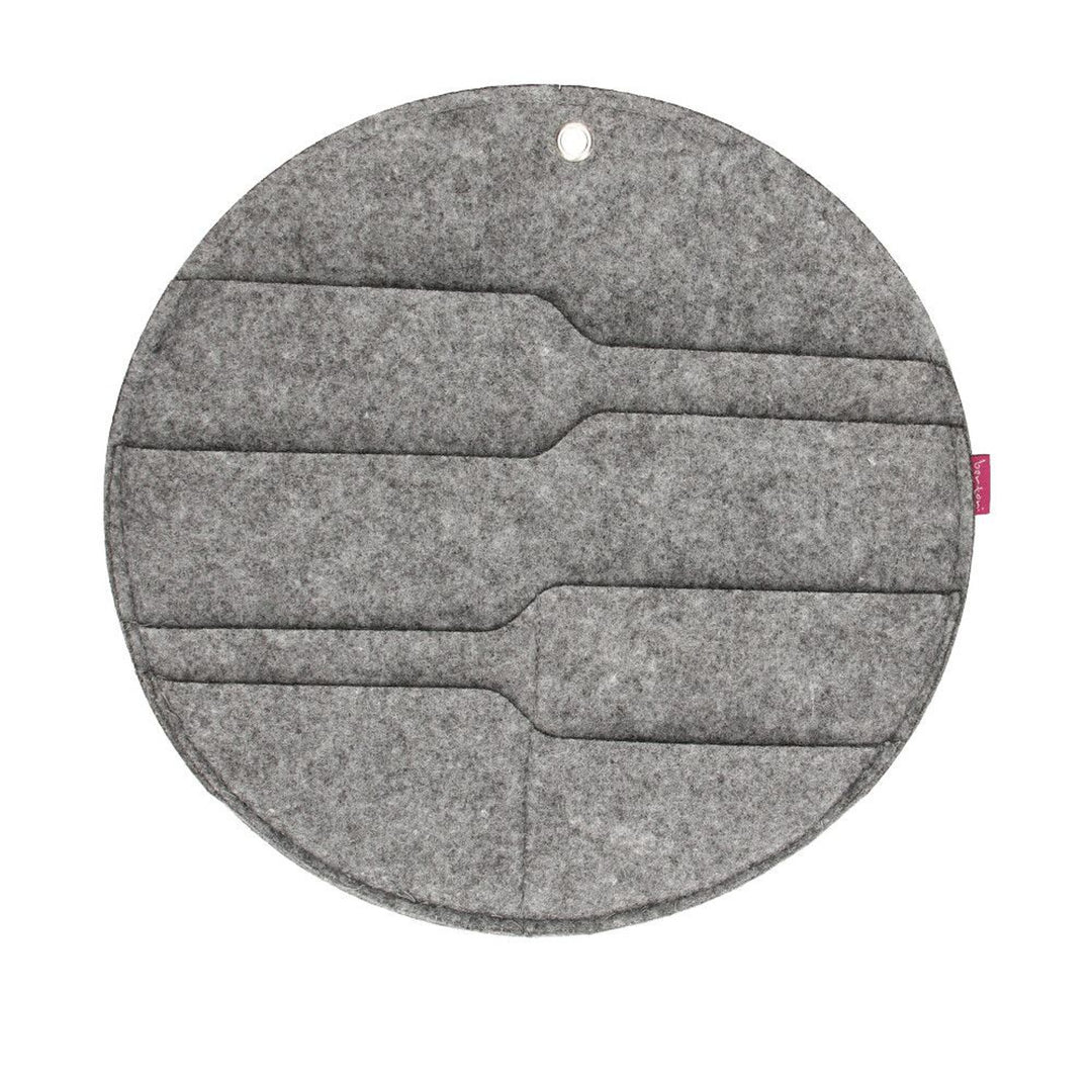 Organizér na stenu z plsti Bertoni Priemer kruhu L 35 cm - sivý, 4 vrecká