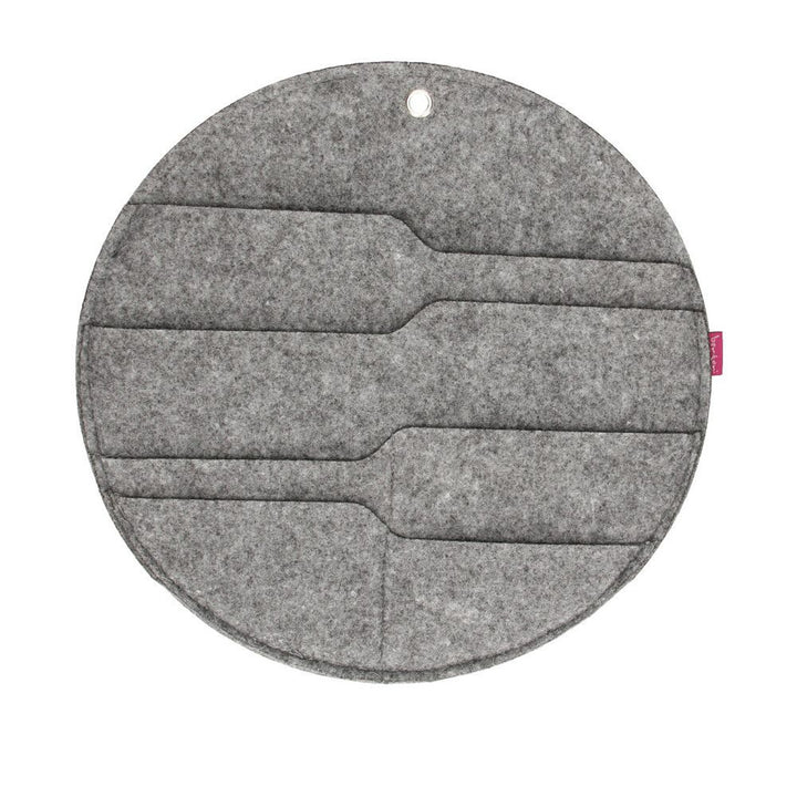 Organizér na stenu z plsti Bertoni Priemer kruhu L 35 cm - sivý, 4 vrecká