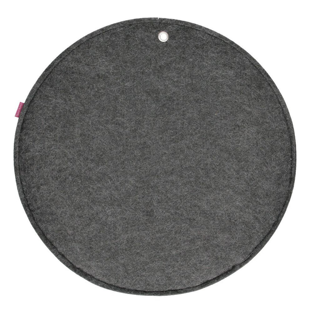 Filcový nástenný organizér Bertoni Circle XL priemer 45 cm - antracitový, 4 vrecká