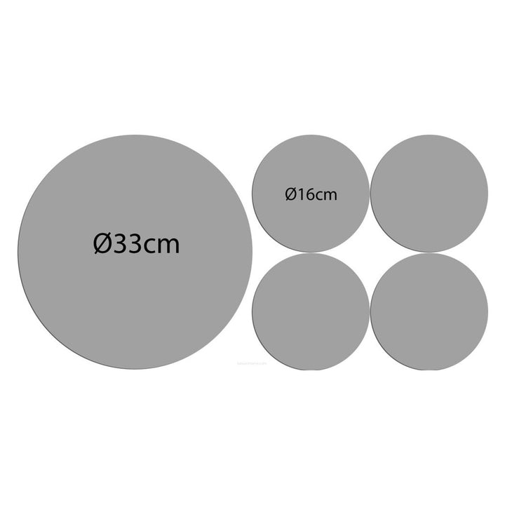 Súprava okrúhlych plstených podložiek na stôl 1 + 4 - CONE