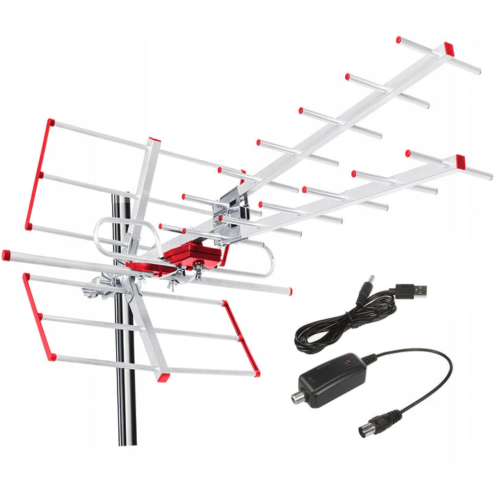 Smerová TV anténa DVB-T MUX 8 + 5 V usb adaptér