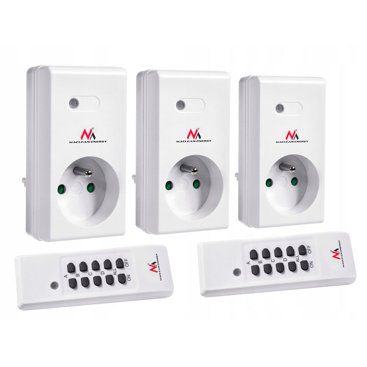 Bezdrôtová zásuvka MCE153 3 ks. 3600W + 2 diaľkové ovládače + batérie do ovládačov