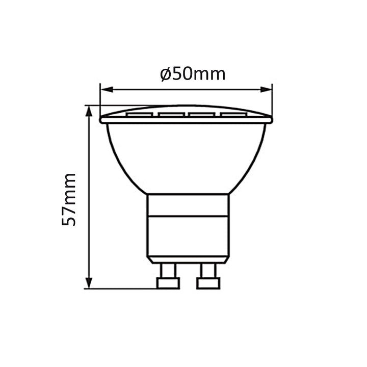 3x Maclean Round Plafond White MCE422 + 3x LED žiarovka GU10 5W 4000K