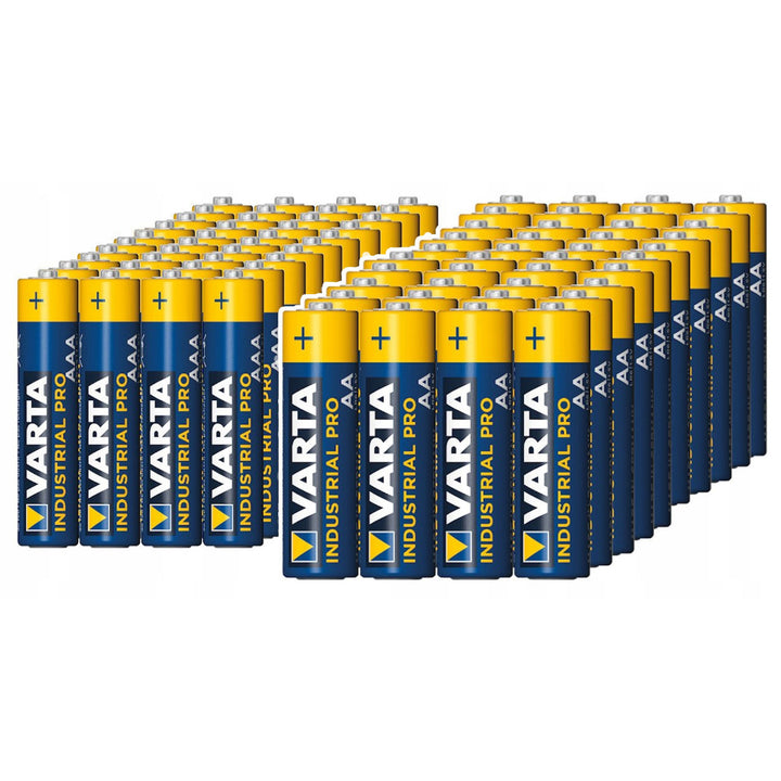 Alkalické batérie Varta Industrial AAA AA 80 kusov