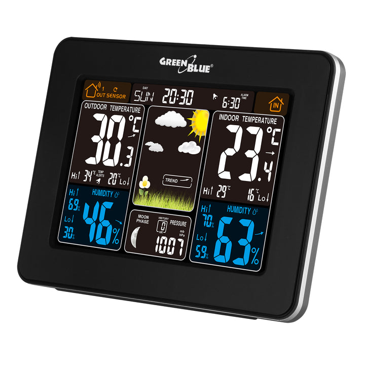 Meteorologická stanica GreenBlue GB523 + batéria + napájací zdroj