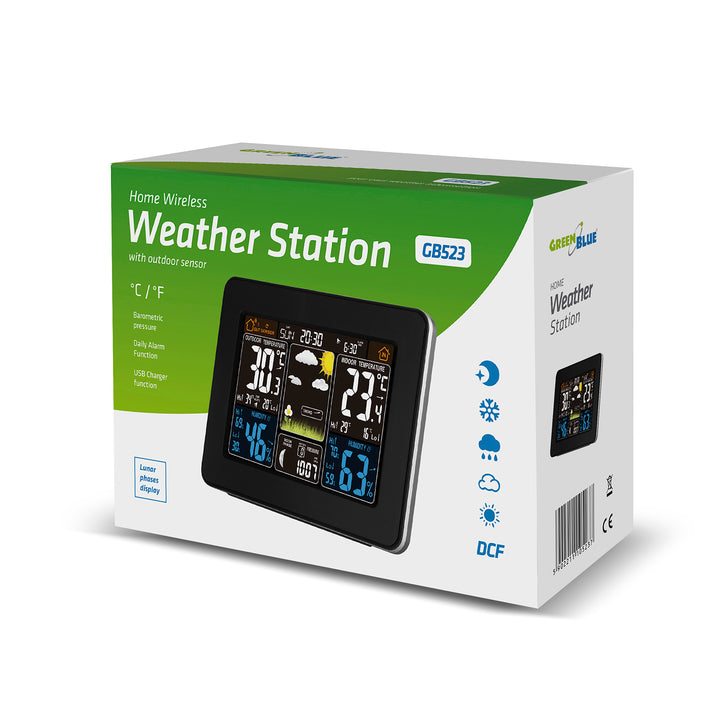 Meteorologická stanica GreenBlue GB523 + batéria + napájací zdroj