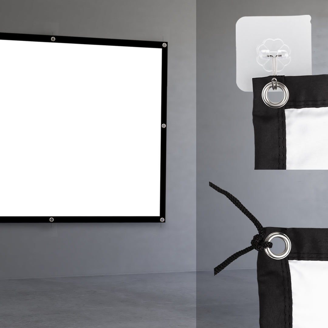 Premietacie plátno Maclean, 120", 265 x 149 cm, okraj 25 mm, pomer strán 16:9, napínacie háčiky, MC-982