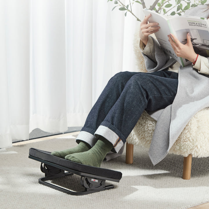 Ergonomická opierka nôh Maclean, opierka nôh, plynulo nastaviteľný uhol, odnímateľný vankúš, MC-460