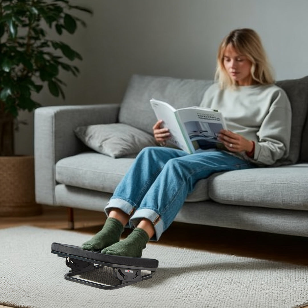 Ergonomická opierka nôh Maclean, opierka nôh, plynulo nastaviteľný uhol, odnímateľný vankúš, MC-460