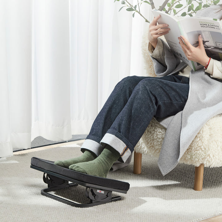 Ergonomická opierka nôh Maclean, opierka nôh, plynulo nastaviteľný uhol, odnímateľný vankúš, MC-460