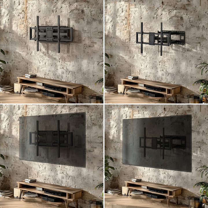 Ekonomický držiak na TV Maclean, max. VESA900x600, 60-120", 120 kg, čierny, MC-482