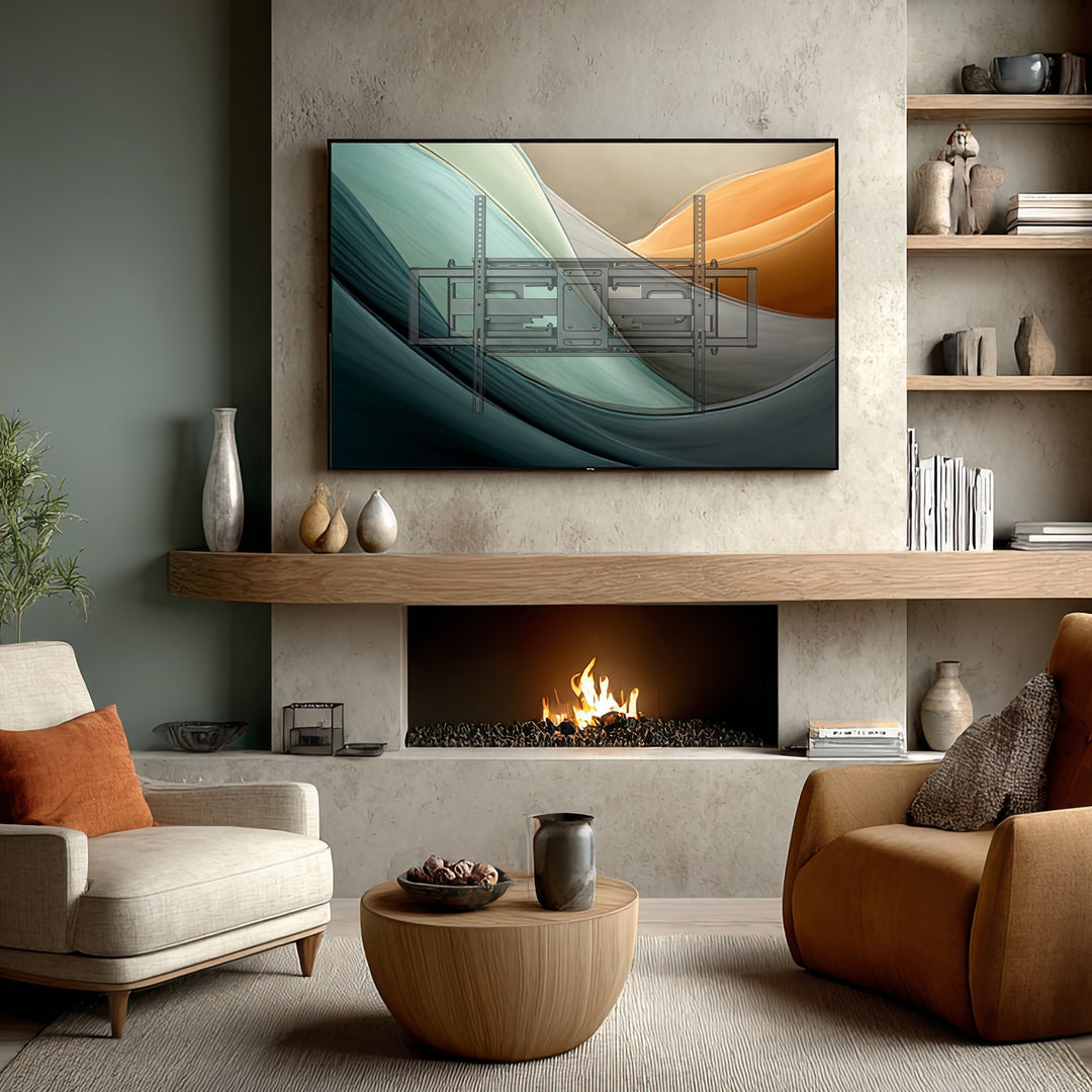 Ekonomický držiak na TV Maclean, max. VESA900x600, 60-120", 120 kg, čierny, MC-482