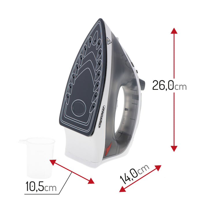 Parová žehlička Mesko, výkon 2800 W, keramická žehliaca plocha, MS 5037