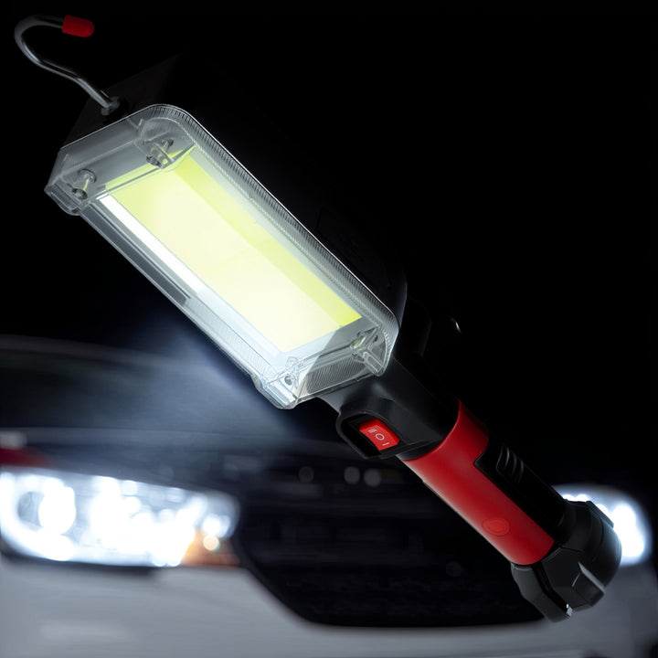 Magnetická dielenská lampa Maclean COB, 2x1200mAh, 700lm, USB Type-C/Micro USB, MCE307