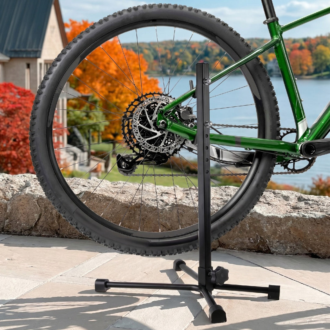 Servisná rukoväť na bicykel Maclean, oceľová, max. zaťaženie 20 kg, vhodná pre MTB bicykle s kolesami do 27,5" MC-434